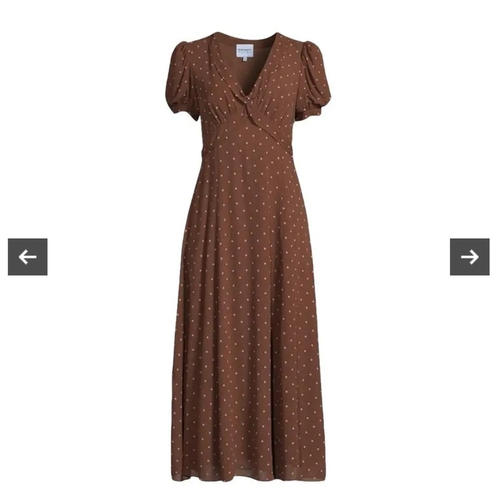Reformation x Devon Lee Carlson Michelle Puff Sleeve Midi Dress